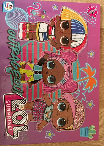 Barbie / Lol bebek Çocuk Puzzle - Pembe - Görsel 5