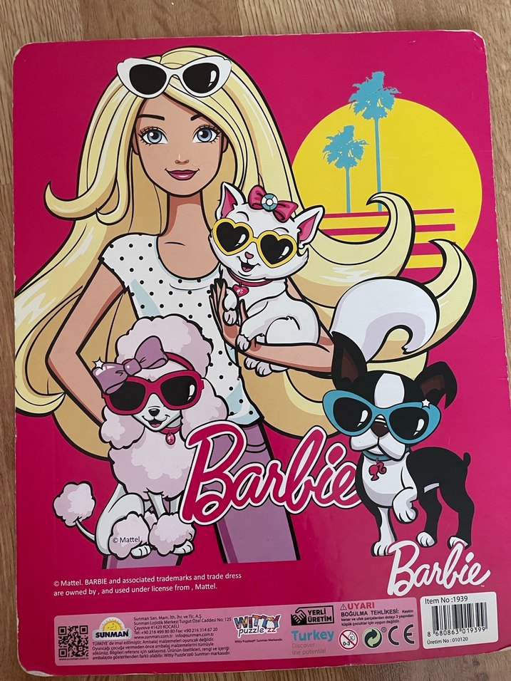 Barbie / Lol bebek Çocuk Puzzle - Pembe - Görsel 2