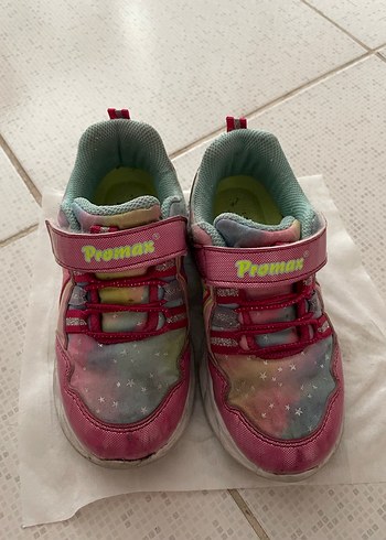 Kız Çocuk Çok Renkli Bağcıklı Spor Ayakkabı - Görsel 4