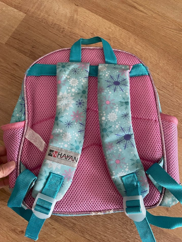 Turkuaz Elsa Temalı Çocuk Okul Çantası - Görsel 5