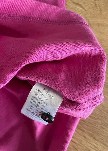 Düğmeli Pembe Lacoste Kız çocuk Polo Tişört - Görsel 7