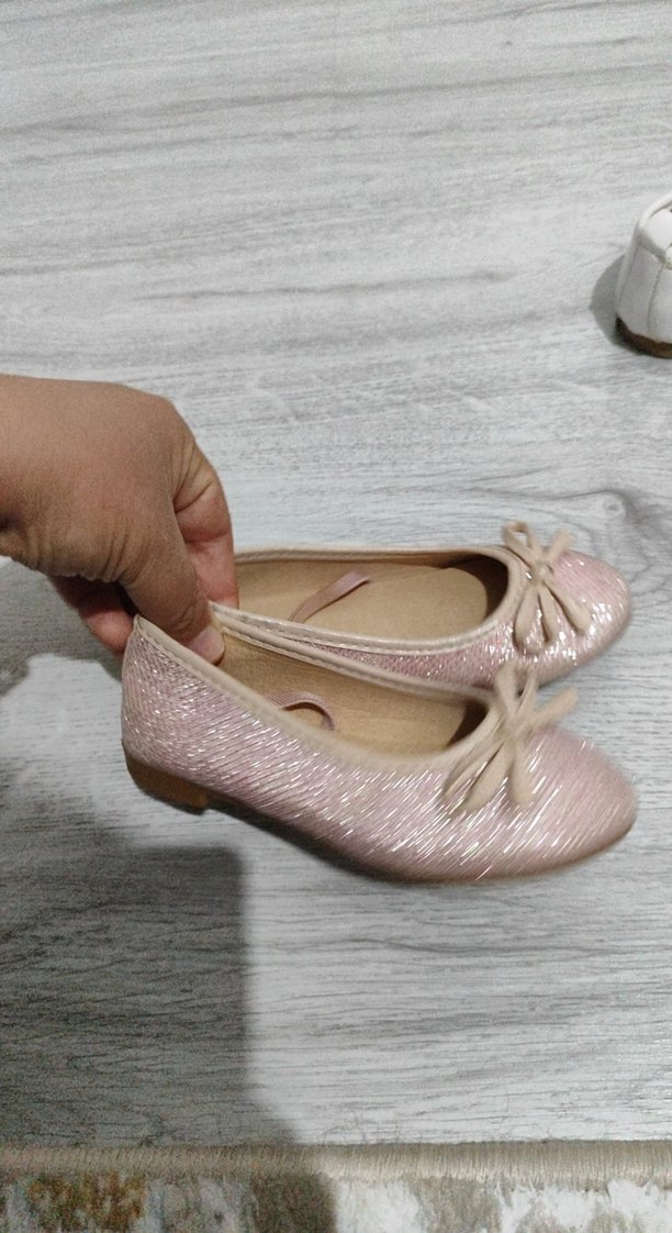 Kız Çocuk Pembe Fiyonk Detaylı Babet - Görsel 3