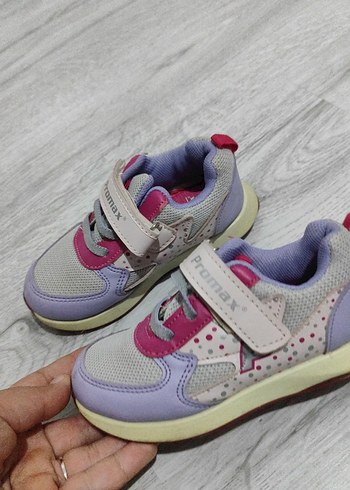 Kız Çocuk Renkli Bağcıksız Sneakers - Görsel 3