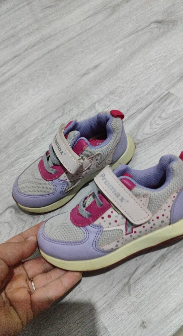 Kız Çocuk Renkli Bağcıksız Sneakers - Görsel 3