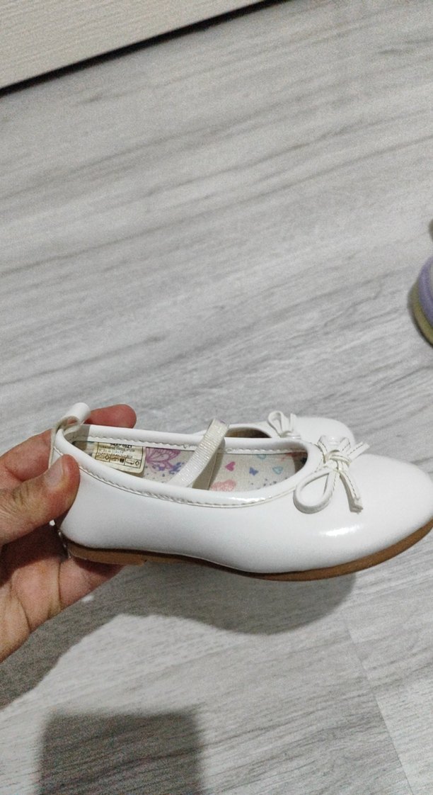 Kız Çocuk Beyaz Babet Ayakkabı - Görsel 3