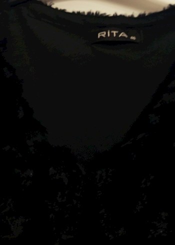 Siyah V Yaka Kürklü Midi Kadın Yelek - Görsel 5