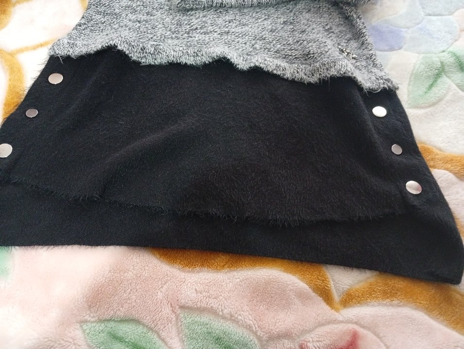 Gri Örgü Kadın Triko Kazak - Görsel 4