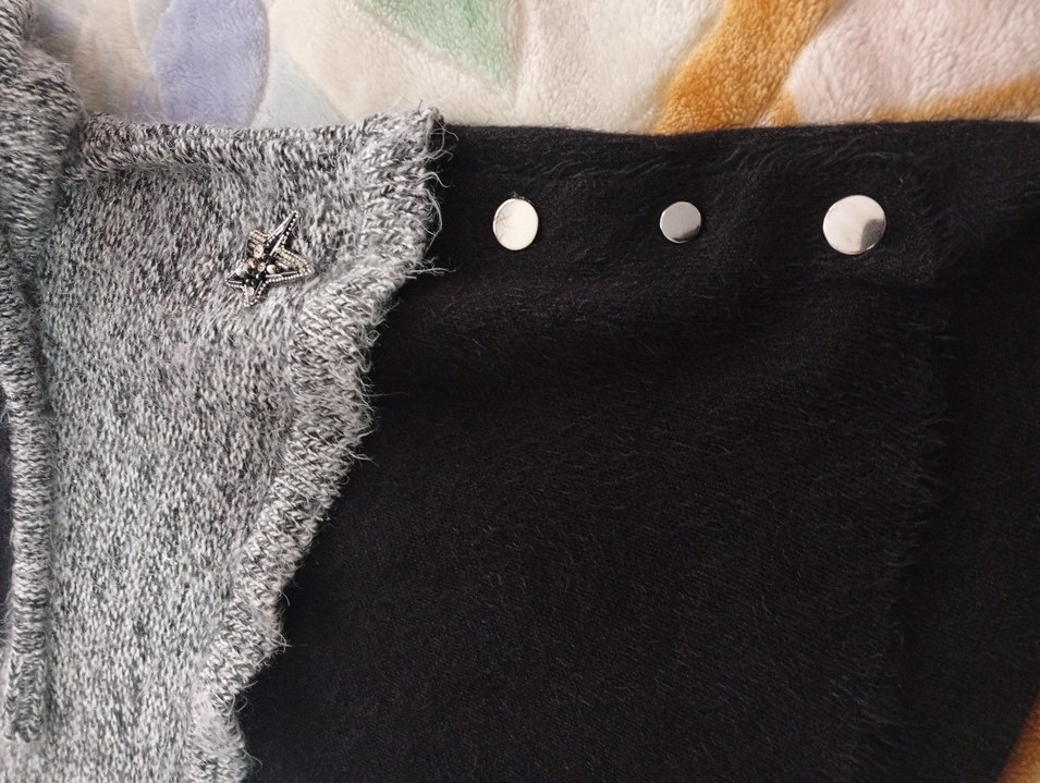 Gri Örgü Kadın Triko Kazak - Görsel 3