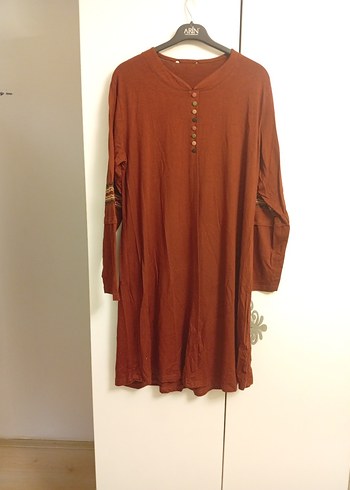 Uzun Kollu, Nakışlı Bohem Kadın Tunik - Görsel 3