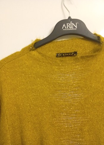 yağ yeşili Triko Midi Kadın Kazak - Görsel 10