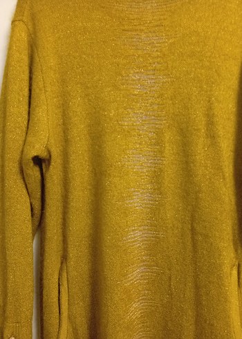 yağ yeşili Triko Midi Kadın Kazak - Görsel 4