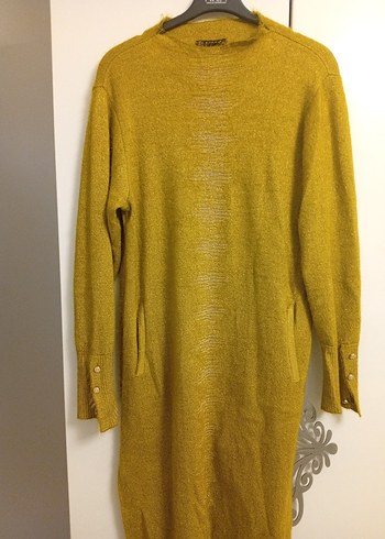 yağ yeşili Triko Midi Kadın Kazak - Görsel 3