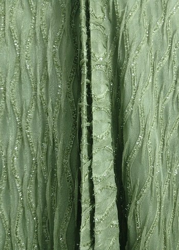 Haki Uzun abiye elbise - Görsel 6