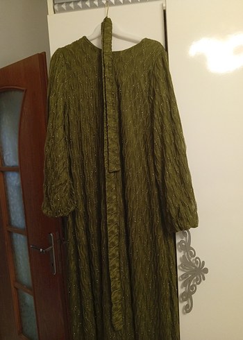 Haki Uzun abiye elbise - Görsel 5