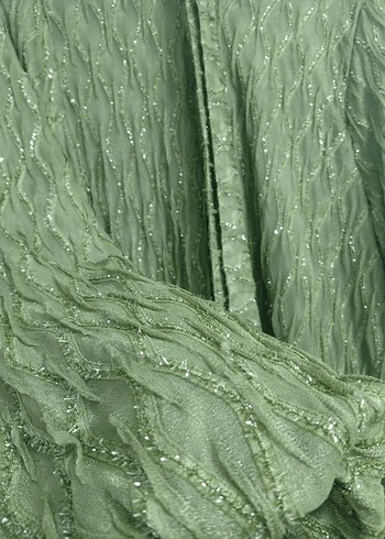 Haki Uzun abiye elbise - Görsel 7