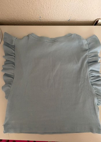 m Beden mavi Renk zara fırfır kol top