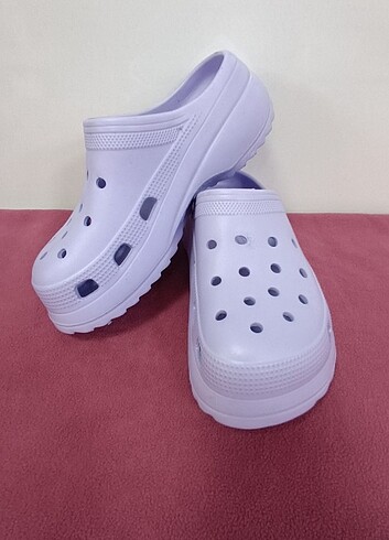 Eva Yüksek Taban Crocs model Terlik 