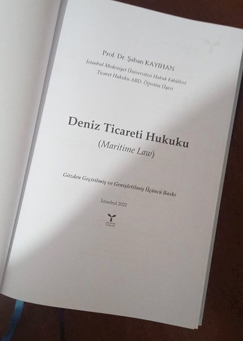 Deniz Ticareti Hukuku - Prof. Dr. Şaban Kayihan