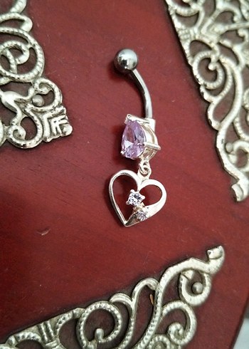 925 Ayar Gümüş Göbek Piercing - Görsel 2