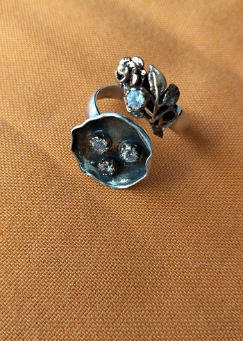 925 Ayar Gümüş Kadın Yüzük - Görsel 3