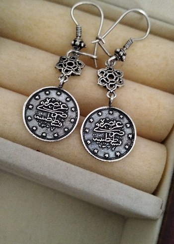 925 Ayar Gümüş Turalı Tasarım Küpe - Görsel 2