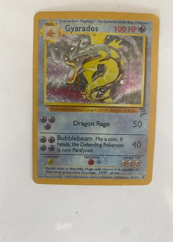 Orjinal Hologram Gyarados Pokemon Kartı 1999