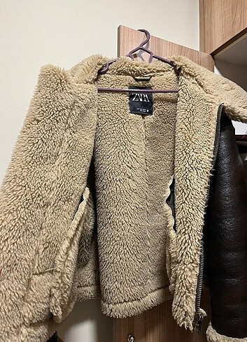 Zara kürklü biker ceket