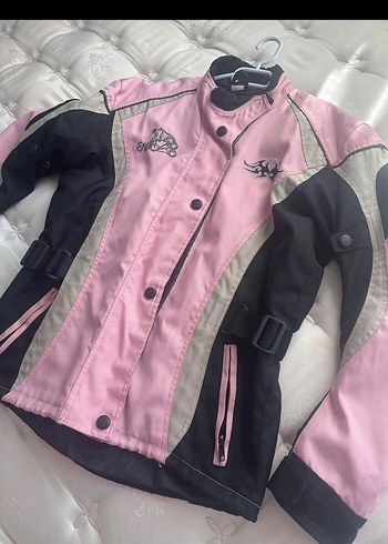 Diğer Pembe Biker Kadın Motorcu Montu