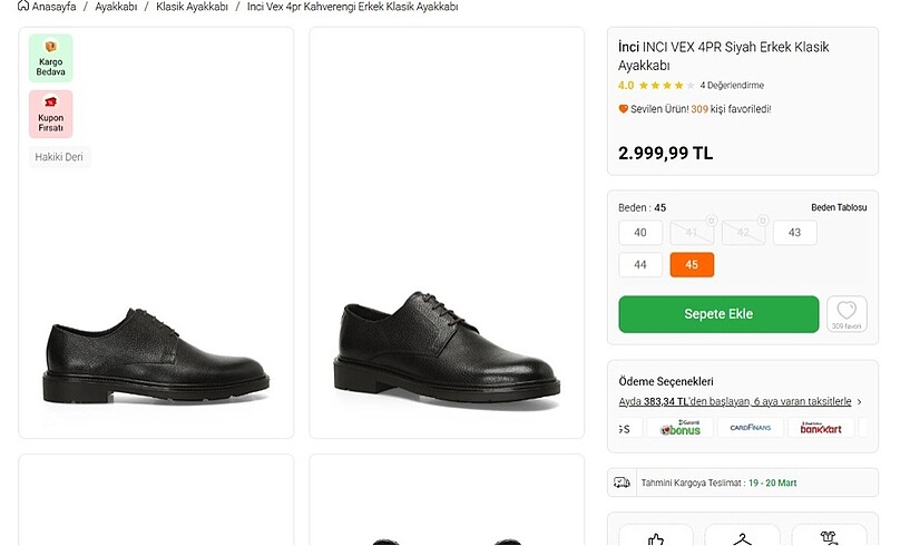 İNCİ Hakiki Deri Klasik Ayakkabı - Görsel 7