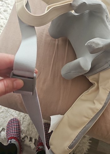 Bej ve Gri Bebek Taşıma Askısı - Görsel 3