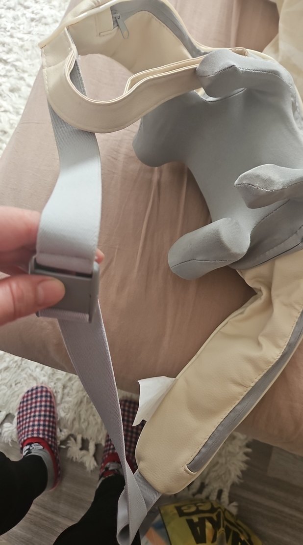 Bej ve Gri Bebek Taşıma Askısı - Görsel 3