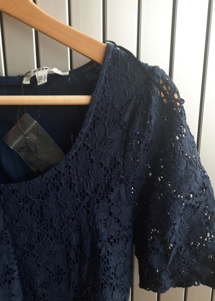 Lacivert Elbise  - Görsel 3