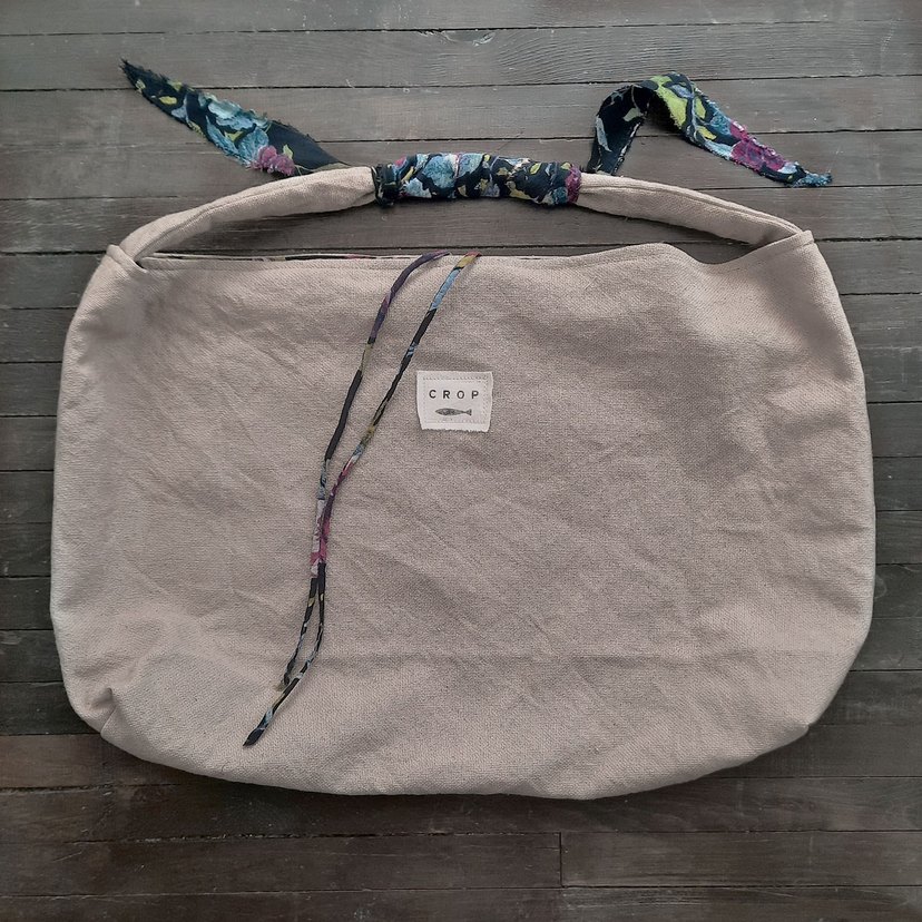 Bej Keten Bohem Kadın Çanta - Görsel 3