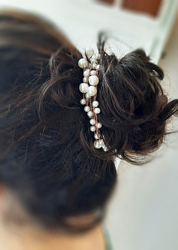 Uzun Beyaz Boncuklu Bohem Kadın Kolye - Görsel 3