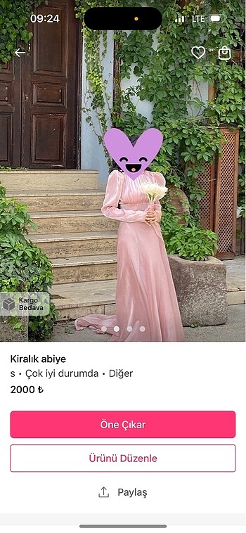 Abiye nişan elbisesi Satılık 1500 kiralık 500