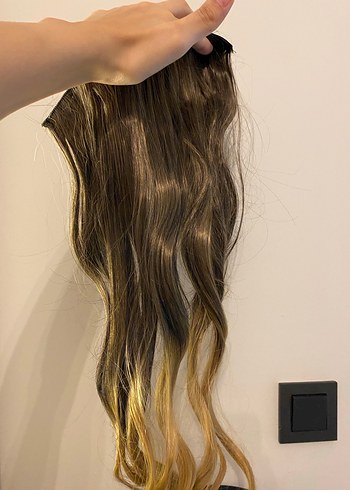 Kahverengi Sarı Ombreli Isıya Dayanıklı Saç Cit Cit - Görsel 7