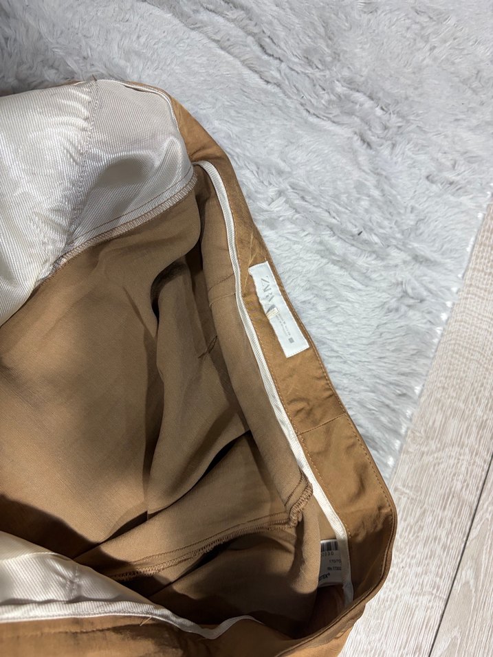 Zara Karamel Kadın Palazzo Pantolon - Görsel 3