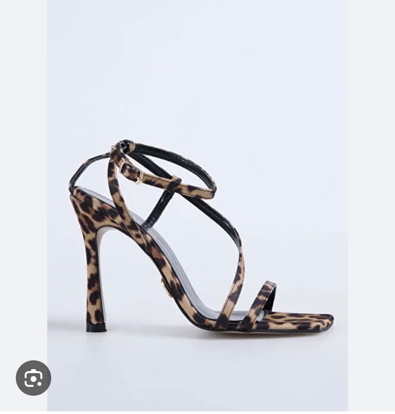 fabrika ince topuk leopar ayakkabı - Görsel 3