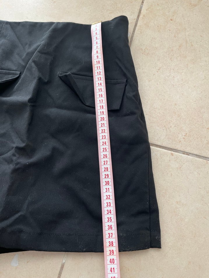 Siyah Mini Sort Etek - Görsel 5