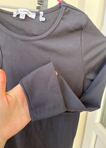 Tek Kollu Siyah Bluz - Görsel 3