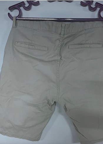 Bej Düğmeli Erkek Kısa Şort - Görsel 2