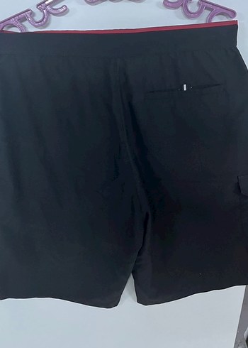 Siyah Baskılı Kemerli Erkek Mini Şort - Görsel 2
