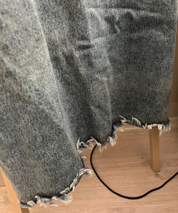 Kadın Mavi Denim Askılı Midi Salopet - Görsel 5