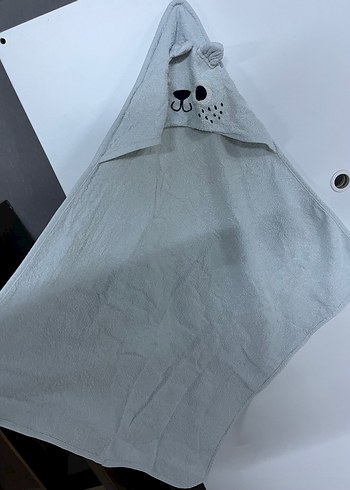 Gri Leopar Desenli Erkek Çocuk Havlu - Görsel 4