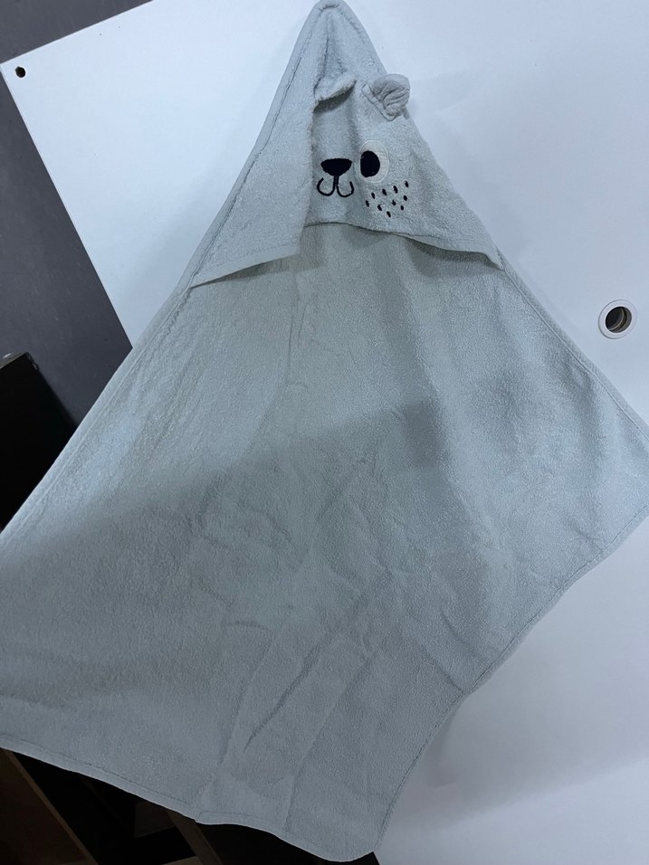 Gri Leopar Desenli Erkek Çocuk Havlu - Görsel 4