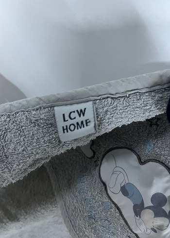 Gri Nakışlı Erkek Çocuk Bornozu - Görsel 4