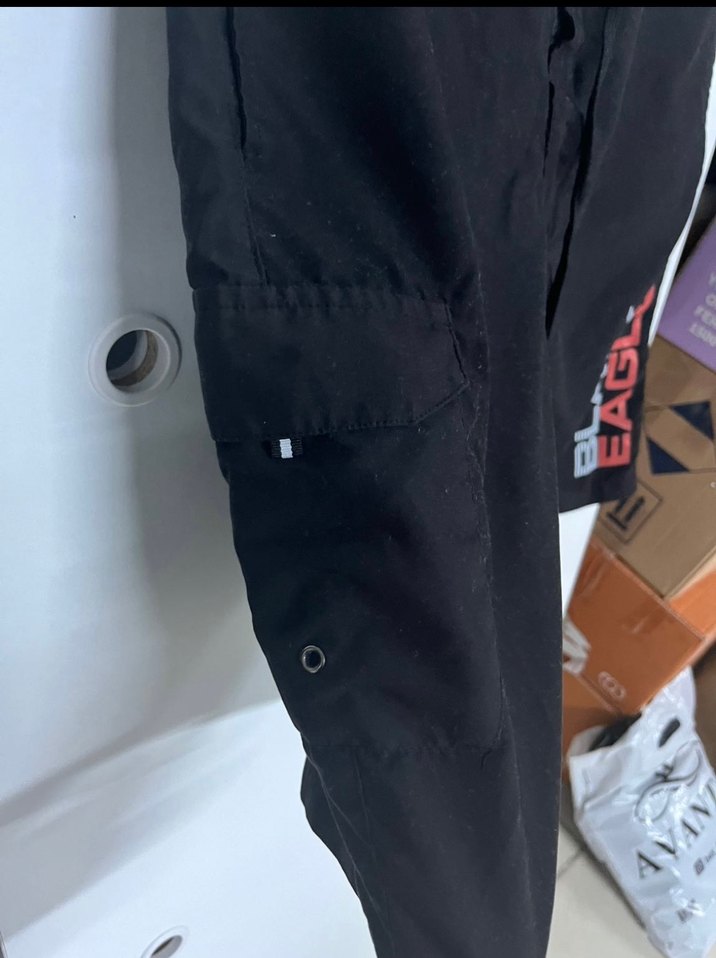 Siyah Baskılı Erkek Midi Yüzme Şortu - Görsel 5