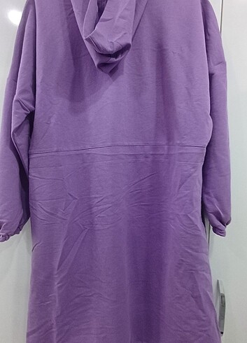 xl Beden mor Renk Spor kapşonlu tunik ceket