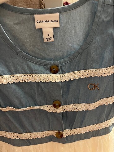 6 Yaş Beden Kız çocuk calvin klein elbise