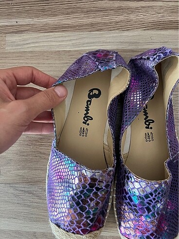 38 Beden mor Renk Bambi espadril